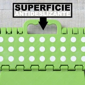 Taburete Plegable Stool Robusto y Práctico Color Verde con Superficie Antideslizante