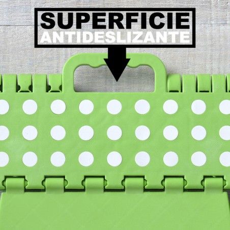 Stool Folding Stool Robust and Practical Green Color with non-Slip Surface