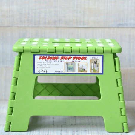 Stool Folding Stool Robust and Practical Green Color with non-Slip Surface