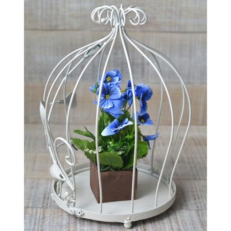 Cages Decorative Fantasy Ivory Color Metal Ethnic Design 2 Units