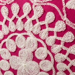 Cushion for Sofa Fuchsia Natural Cotton Design Ethnic Mandala
