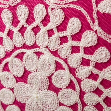 Cushion for Sofa Fuchsia Natural Cotton Design Ethnic Mandala