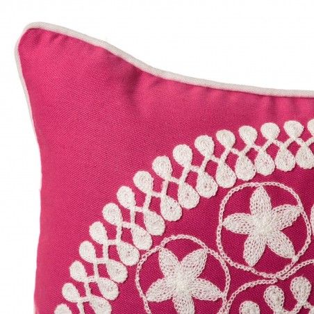 Cuscino per Divano Fucsia in Cotone Naturale di Design Etnico Mandala
