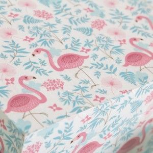 Scatole di Tela con cerniera Decorata con un Disegno di Fenicotteri rosa Originale 2 Unità di Casa e di Più