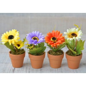 Plantes artificielles Blanc Pot de Boue Naturelle pour la Décoration de la Maison et de Plus