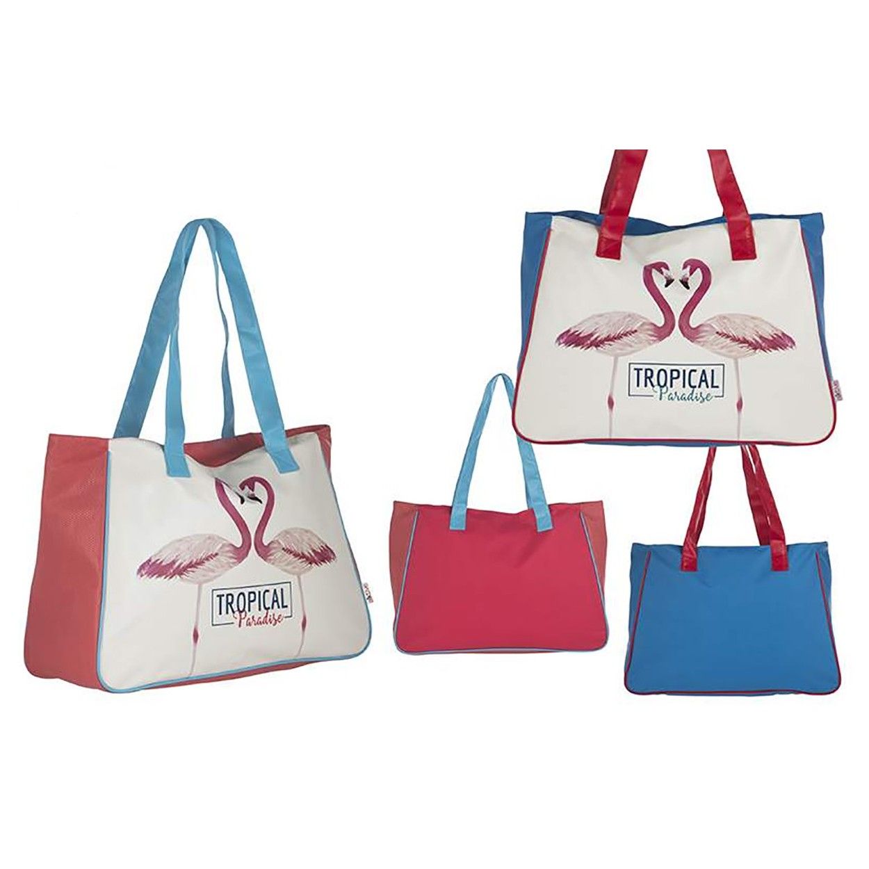 Borsa da spiaggia, in Due Colori, Design Flamenco Casa Tropicale e di Più