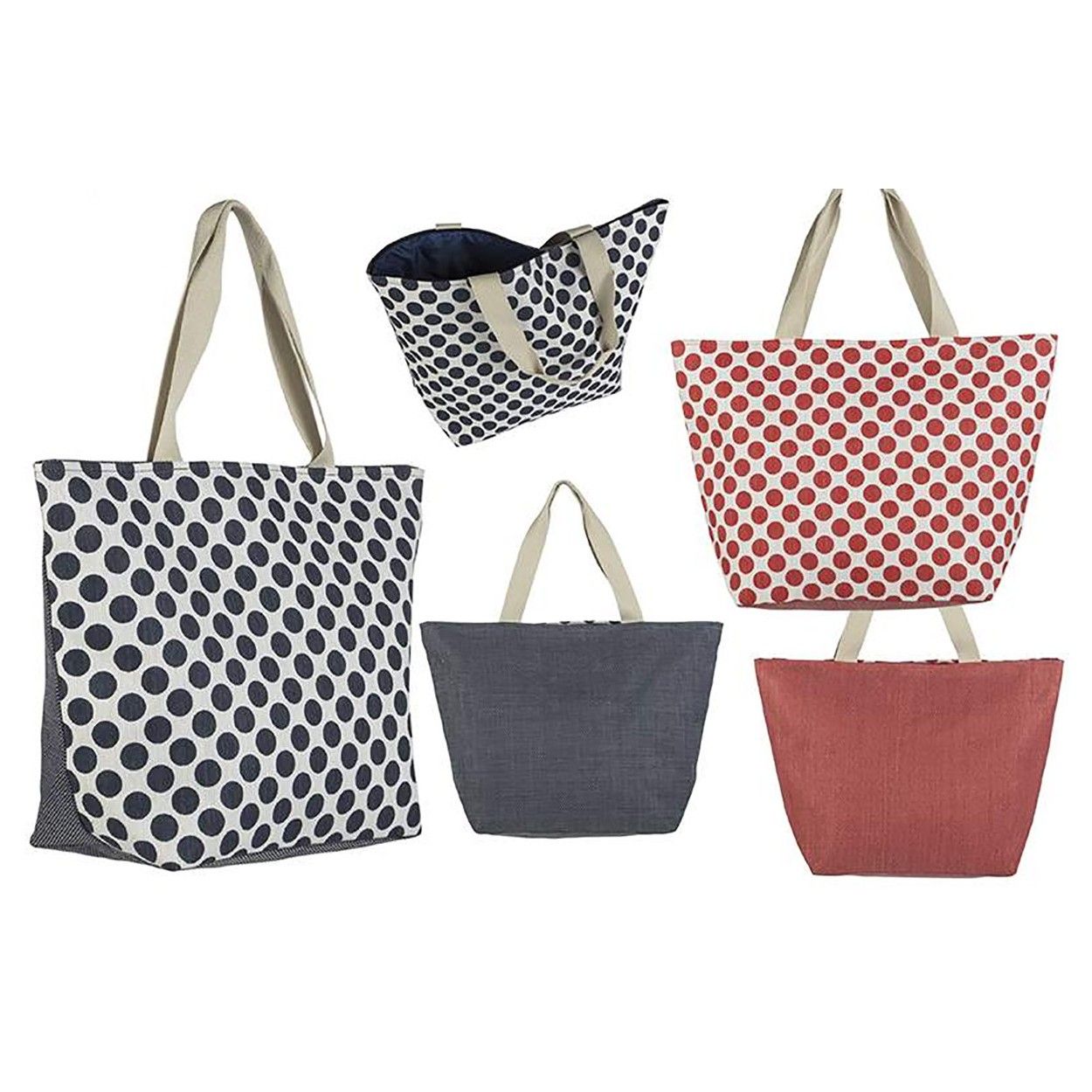 Borsa da Spiaggia, Cerchi di Due Colori Originale a Casa e Più