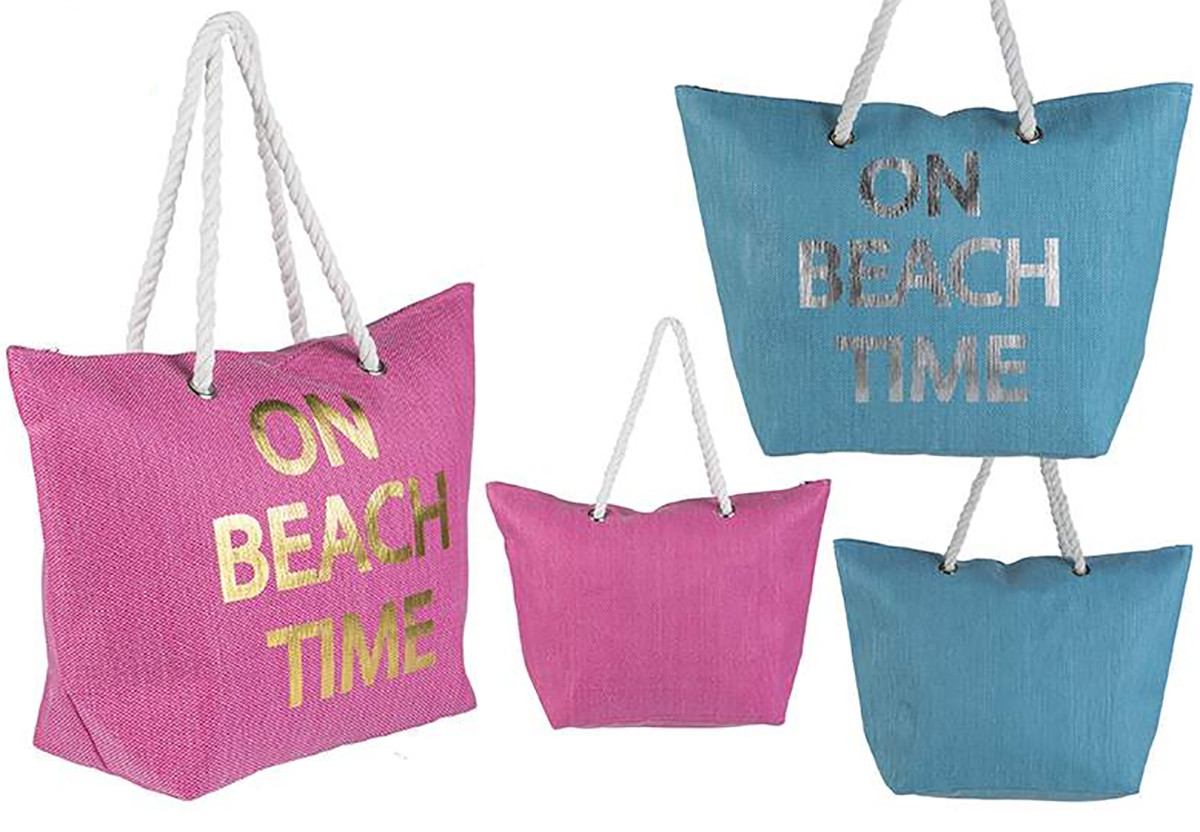 Beach bag, Two-Color Design On Beach Time Home and More