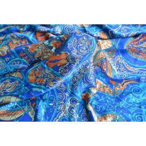 Fazzoletto di seta, 100% naturale, modello Cinthya Blu , Casa e altro ancora