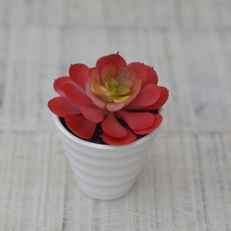 Artificial plant Decorative red Ceramic pot natural white