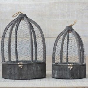 Cage en Bois Naturel Brun Décoration, Deux Unités de la Maison et de Plus