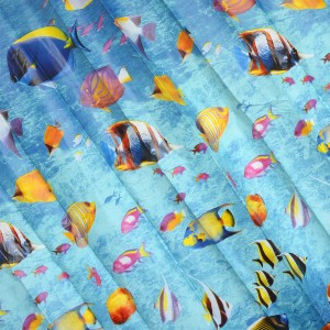 Cortina de Baño para Ducha Tejido de Peva Diseño Peces Tropicales Hogar y Más