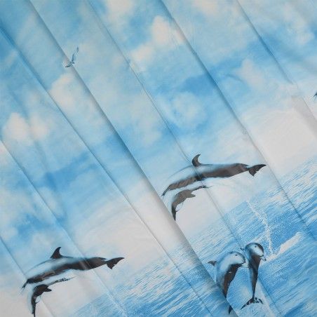 Bath curtain Shower Fabric of Peva Design Dolphins Home and More
