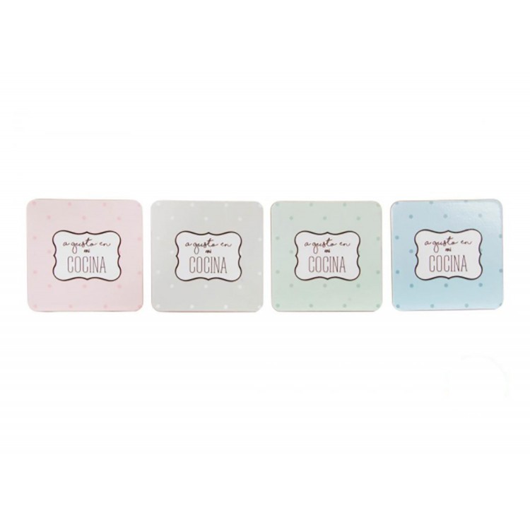 Cardboard coasters Natural with Phrase Fun Game of Six Units, Home and More