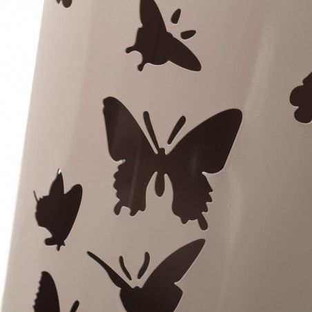 Paragüero Metálico Acabado Brillante Diseño Mariposas Dos Colores Hogar y Más