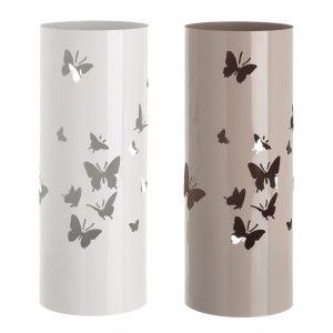 Portaombrelli in Metallo Design a Farfalla Finitura Lucida a Due Colori, Casa e altro ancora 