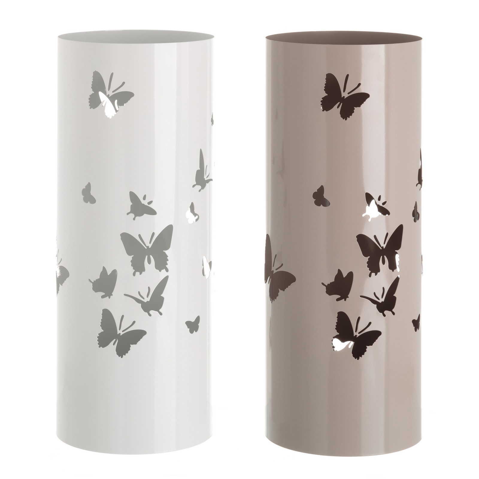 Portaombrelli in Metallo Design a Farfalla Finitura Lucida a Due Colori, Casa e altro ancora 