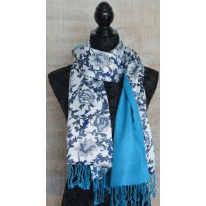 Fazzoletto di seta, 100% naturale, modello, libellule, blu, Casa, e Più