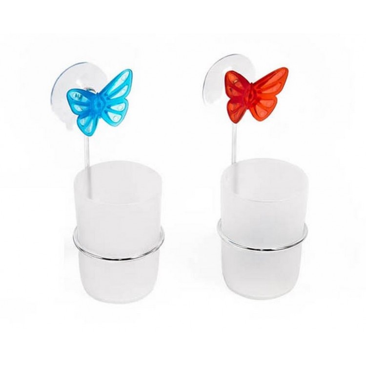 Vaso multiusos con mariposa