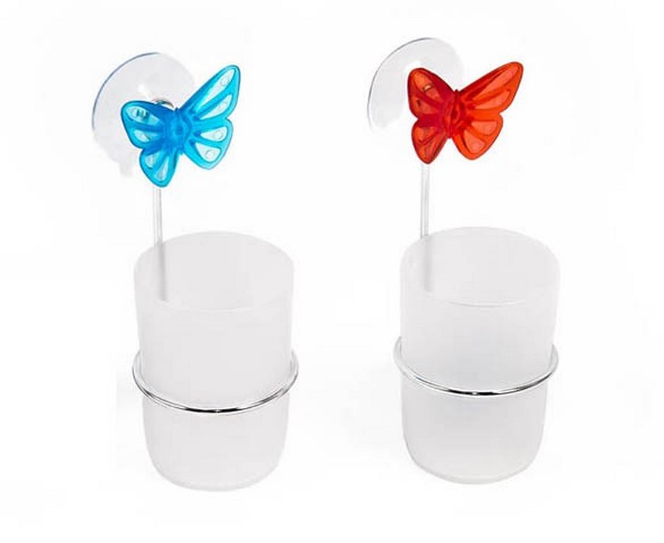 Vaso multiusos con mariposa