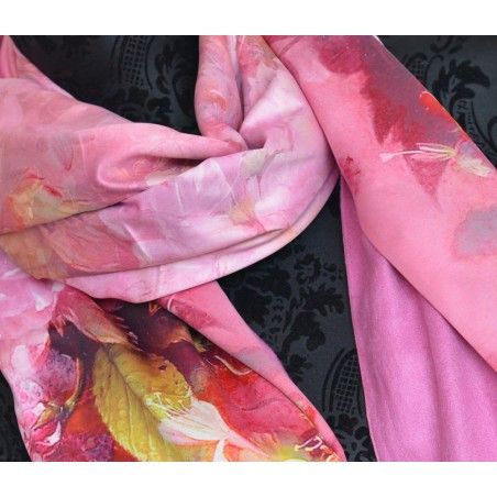 Foulard de soie 100% naturelle, de modèle, de libellules, de bleu, de Maison, et Plus