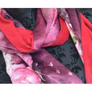 Silk handkerchief 100% natural, model, dragonflies, blue, Home, and More