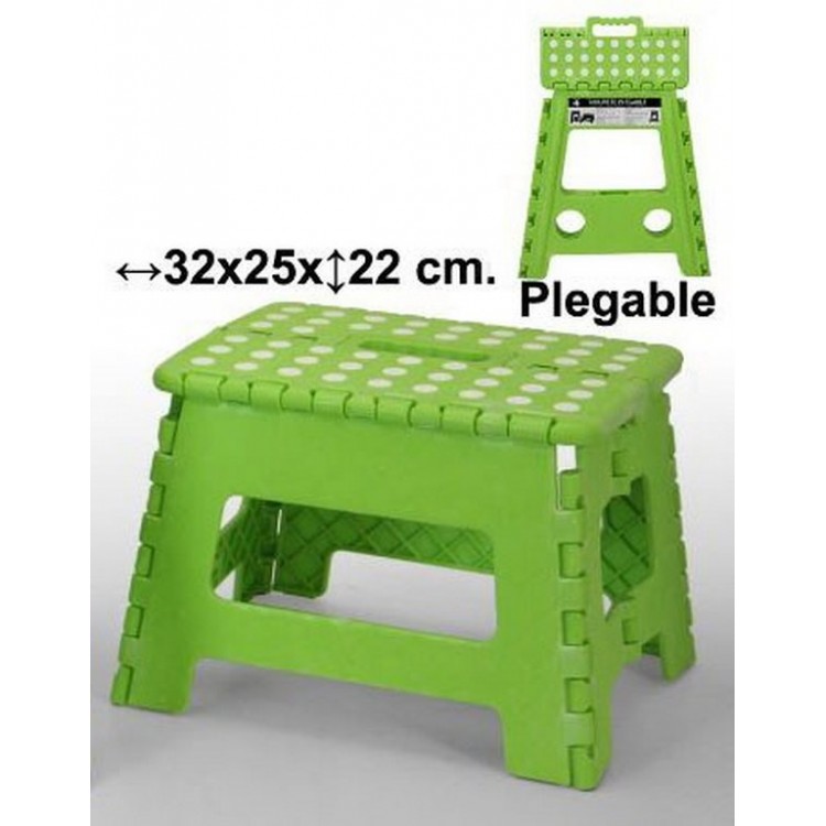 Taburete plegable verde