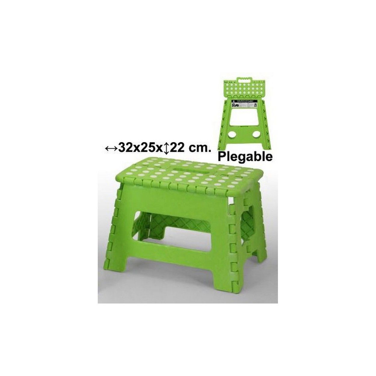 Taburete plegable verde