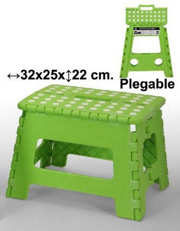 Taburete plegable verde