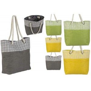 Borsa da spiaggia con Maniglia Design Moderno, Originale e Tre i Colori, Casa e altro ancora