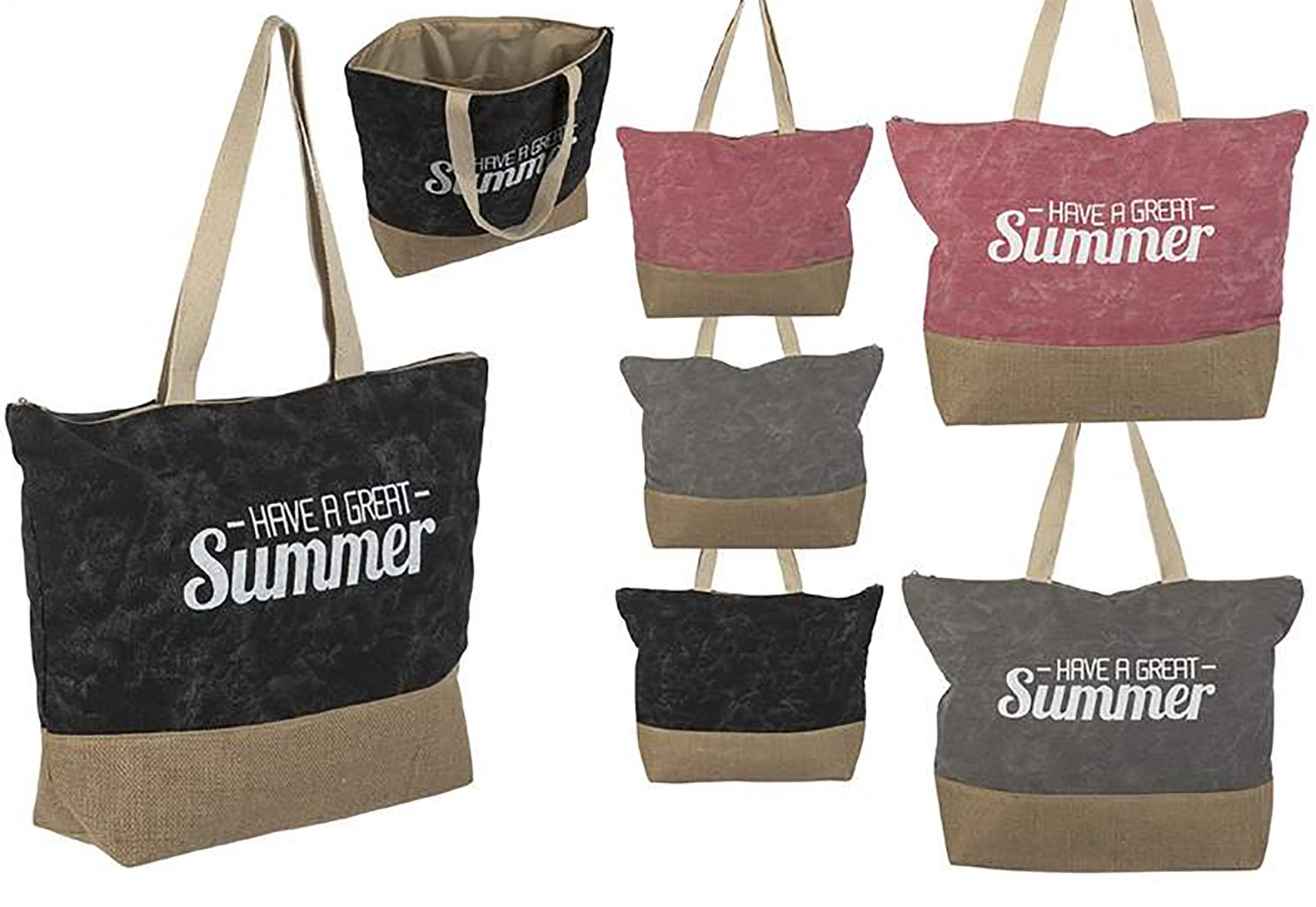 Bolsa de Playa con Asa Diseño Summer Tres Colores Hogar y Más