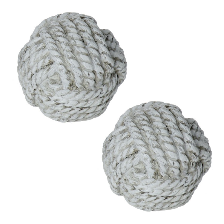 Resin ball of 9.5 cm Color: off-White Original and modern Home and more