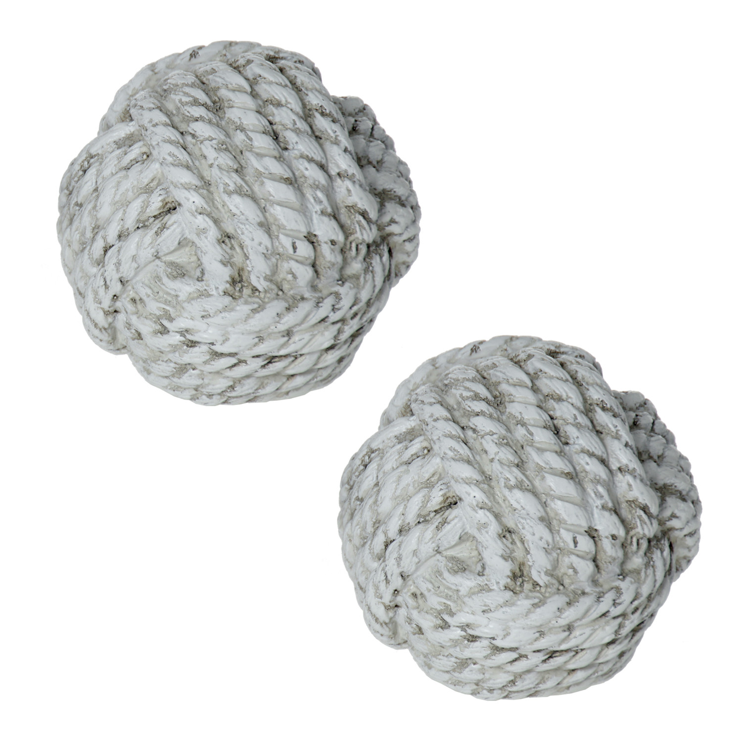 Bola de resina de 9.5cm Color Blanco Roto Original y moderno Hogar y mas