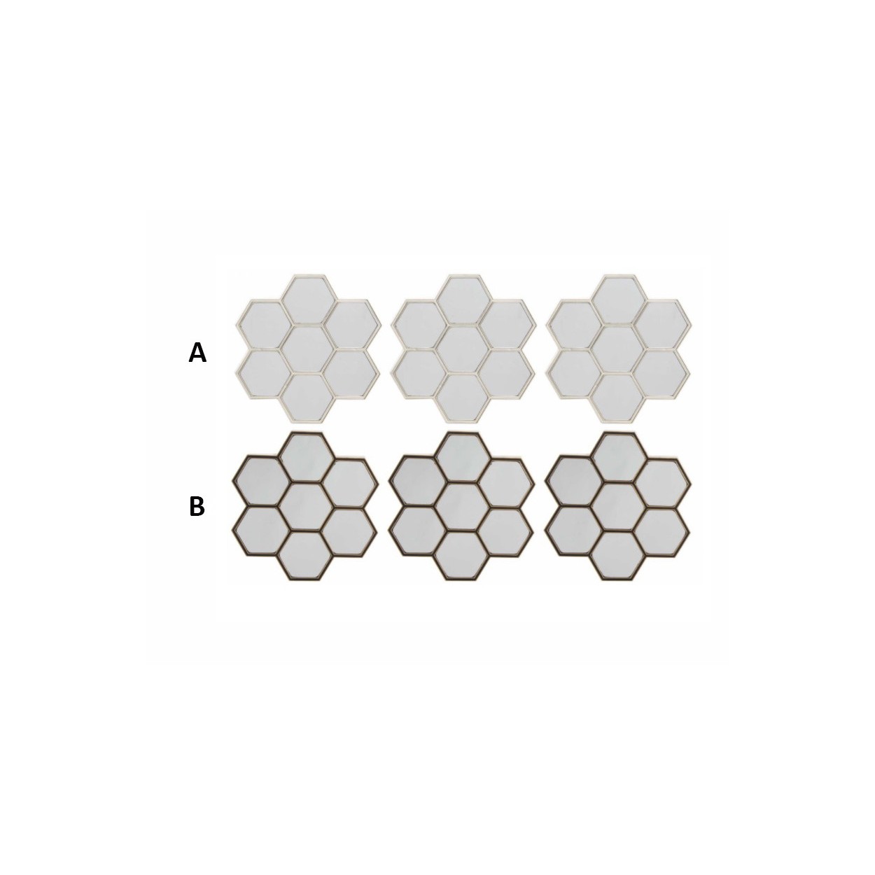 Specchio da parete a forma di nido d'ape. Naturale Casa di design e di più