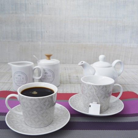 September 4 tea cups and plates - floral pattern