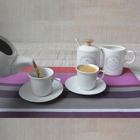 Coffee set 6 cups and 6 dishes 70cc Ceramic