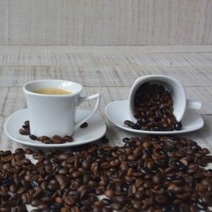 Set of 6 cups and saucers coffee ceramic