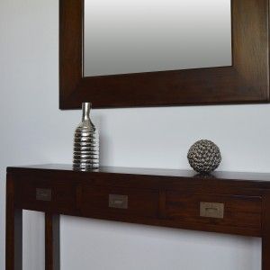 Espejo Barcelona de madera. Diseño Robusto y artesano. Hogar y mas