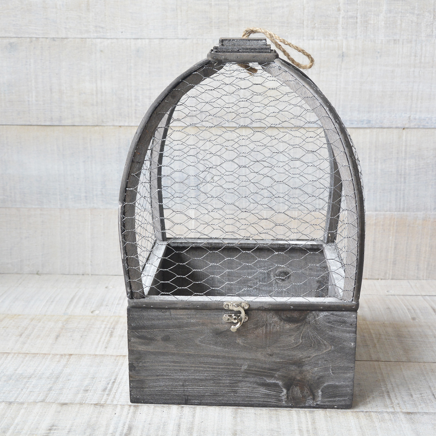 Gabbia In Legno Naturale, Originale Gioco Di Decorazione, Due Unità