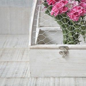 Gabbia in Legno Naturale Bianca Originale per la Decorazione di Due Unità di Gioco