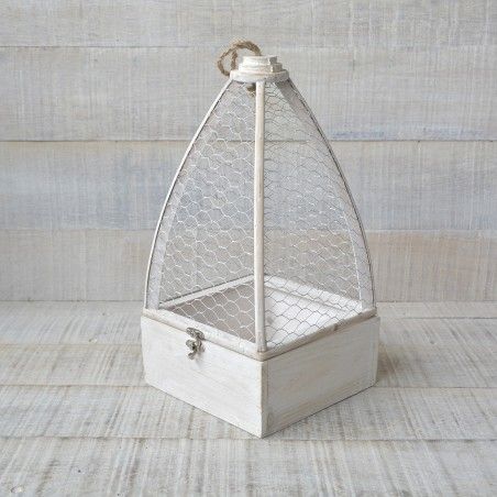 Cage Natural Wood Original White for Decoration Two Game Drives