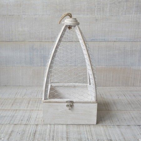 Cage Natural Wood Original White for Decoration Two Game Drives