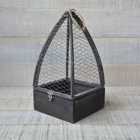 Gabbie per la Decorazione in Legno Naturale, Design Tradizionale, Due Unità di Gioco