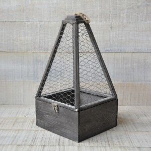 Les Cages pour la Décoration en Bois Naturel, Design, Original Jeu de 3 Unités