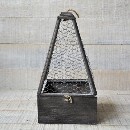 Gabbie per la Decorazione in Legno Naturale, Design, Originale Gioco di 3 Unità