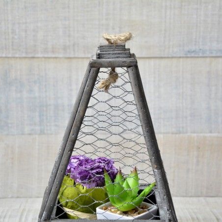 Les Cages pour la Décoration en Bois Naturel, Design, Original Jeu de 3 Unités