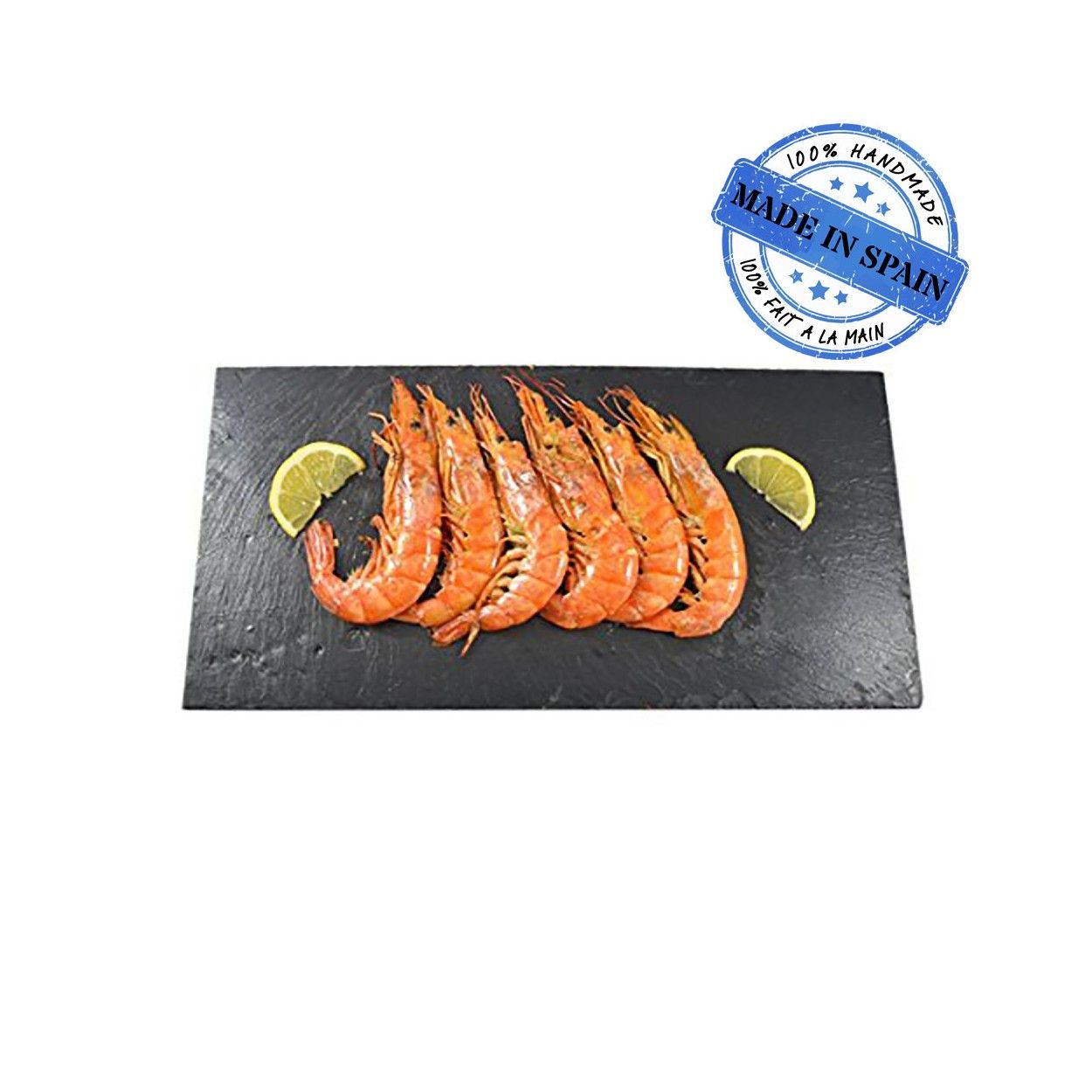 Table of slate, to tapas, cheeses, snacks, 20x40 cm, Set Professional of 6 units. Natural Slate