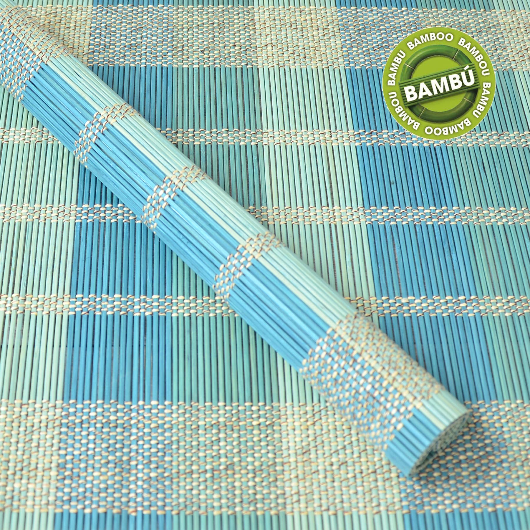 Salvamantel Natural Bamboo Placemat, Ethnic Design 6 Units Home and More