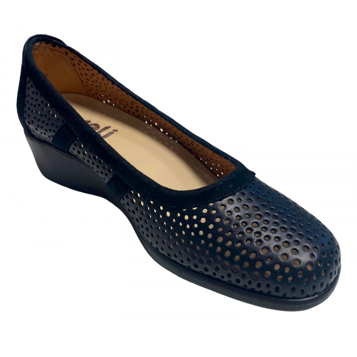 ZAPATO SEÑORA CÓMODO PUNTOS AZUL TALLA 39