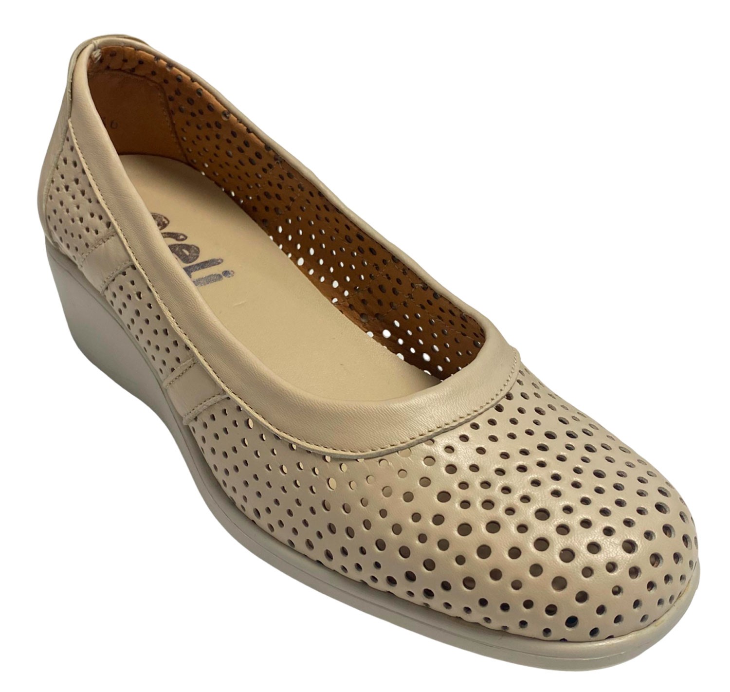 ZAPATO SEÑORA CÓMODO PUNTOS TAUPE